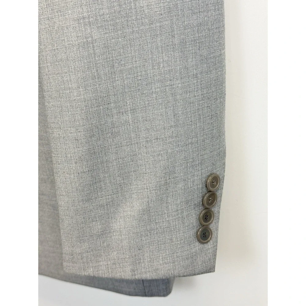Vintage FUBU The Collection‎ Blazer 42R Grey Y2K Hip Hop Suit Jacket 4 Buttons